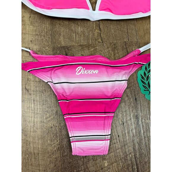 Dixxon Flannel Co Serape Striped Pink Bikini Two Piece Swimsuit Women's S NWT - Picture 7 of 8